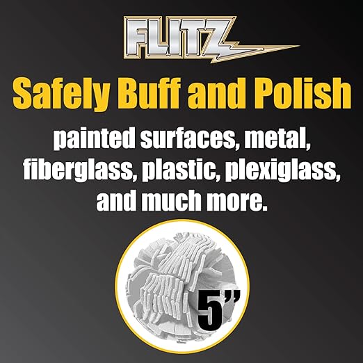 Flitz Car Buffing and Care Kit (Medium) - USA-Made Polishers and Buffers Set – Includes 2lbs Paste, 16oz Sealant, 5" BuffBall, 4 Microfiber Cloths, Removes Rust & Restores Shine