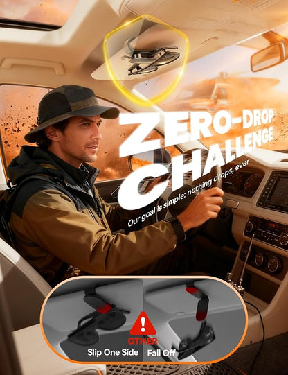 JOYROOM Sunglasses Holder for Car Visor, Magnetic Sunglass Organizer Clip Universal for Car SUV Truck Pickup, Jeep Wrangler Accessories