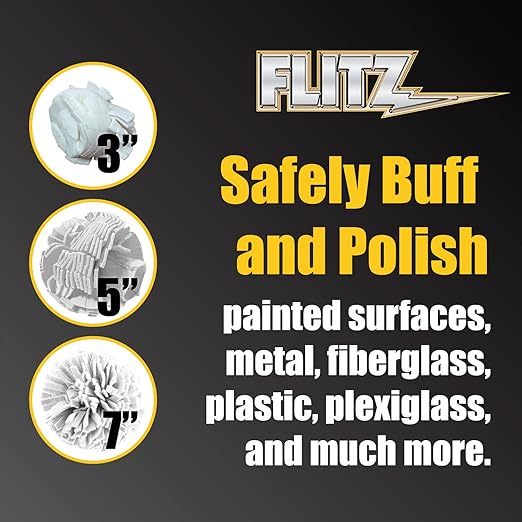 Flitz Car Buffing Kit (Ultra) - USA-Made Car Care Kits for Vehicles - Includes 2lbs Polish, 16oz Ceramic Sealant, 3", 5" and 7" BuffBalls & 4 Microfiber Cleaning Cloths - Exterior Auto Restoration Set