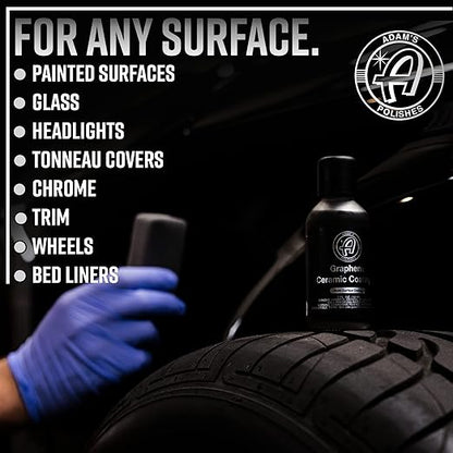 Adam's Polishes UV Graphene Ceramic Coating - 10H Ceramic Coating for Cars W/UV Glow Technology | 7+ Years of Protection | Apply After Car Wash Clay Bar Car Buffer Polisher | Boat RV Motorcycle