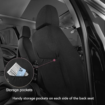 Road Comforts Car Seat Cover, Leather Seat Covers, Automotive High Back Front Car Seat Covers, Airbag Compatible, Universal Fit for Most Cars (Pink)