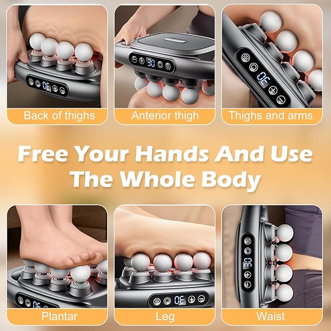 PakaLife 16-Drive 8-Head Massage Gun Set，Professional Massage Gun Deep Tissue with Cupping Kit for Massage Therapy, Back Massager for Pain Relief Deep Tissue, Portable Muscle Massager Gun (Black)