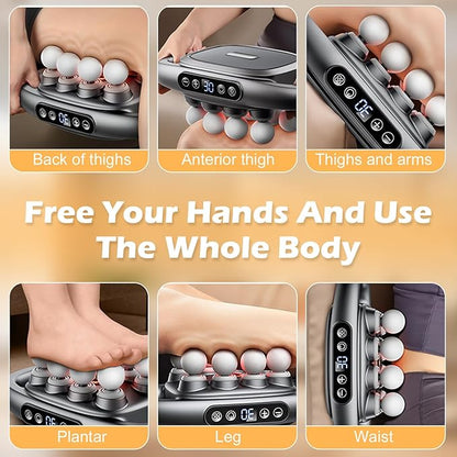 PakaLife 16-Drive 8-Head Massage Gun Set，Professional Massage Gun Deep Tissue with Cupping Kit for Massage Therapy, Back Massager for Pain Relief Deep Tissue, Portable Muscle Massager Gun (Black)