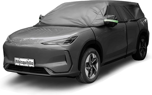 UV Resistant Winter Windshield Cover with Reflective Straps – Breathable Hail Cover - Windproof & Dustproof | 6-Layers Waterproof Sedan Car Cover for All Weathers for Sedan & Trucks