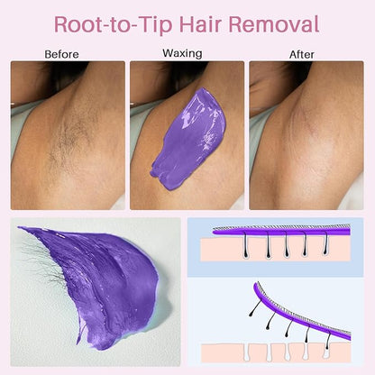 BLITZWAX Brazilian and Bikini Waxing Kit for Women, Hard Wax Warmer for Face, Legs, and Body, At Home Hair Removal Kit, Beginner Friendly, Quick Heating, Frost Reverb Digital Wax Pot