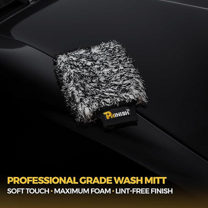 The Giant Giant 24"x36" Car Drying Towel – Ultra Absorbent 1200 GSM Twisted Loop Microfiber, Scratch-Free, Streak-Free, 70/30 Korean Blend – Includes Wash Mitt & Glass Towel for Auto Detailing