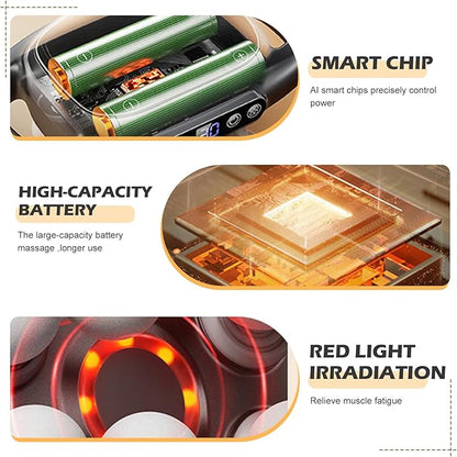 PakaLife 16-Drive 8-Head Massage Gun Set，Professional Massage Gun Deep Tissue with Cupping Kit for Massage Therapy, Back Massager for Pain Relief Deep Tissue, Portable Muscle Massager Gun (Black)