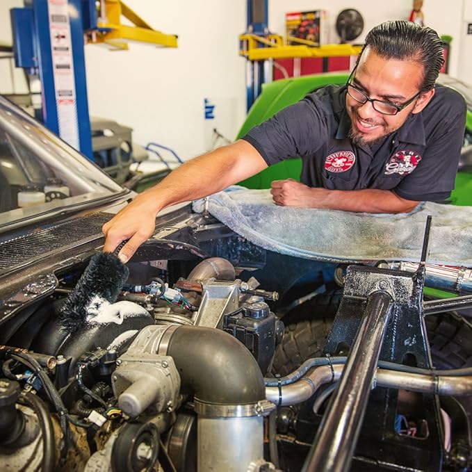 Chemical Guys Gerbil Wheel and Rim Cleaning Brush - Soft Natural Bristle Detailing Tool for Tires, Exhausts & Delicate Surfaces - Wheel Cleaner Brush to Safely Clean Brake Dust, Grime and Dirt, 1 Pack