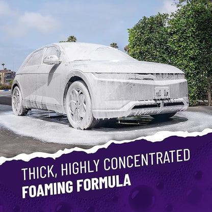 Chemical Guys Extreme Bodywash & Wax Foaming Car Wash Soap - Soap for Foam Cannons, Foam Guns, or Bucket Washes for Cars, Trucks, Motorcycles, RVs, and More, Grape Scent - 128 oz (1 Gallon)