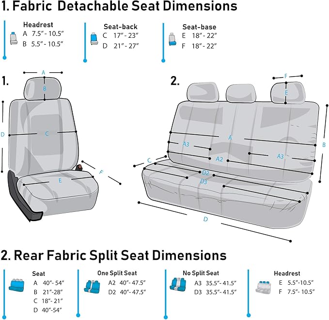 FH Group Automotive Car Seat Covers Rear Set Premium 3D Air Mesh Seat Covers, Airbag Compatible and Split Bench Cover Universal Fit Interior Accessories for Cars Trucks and SUVs - Green