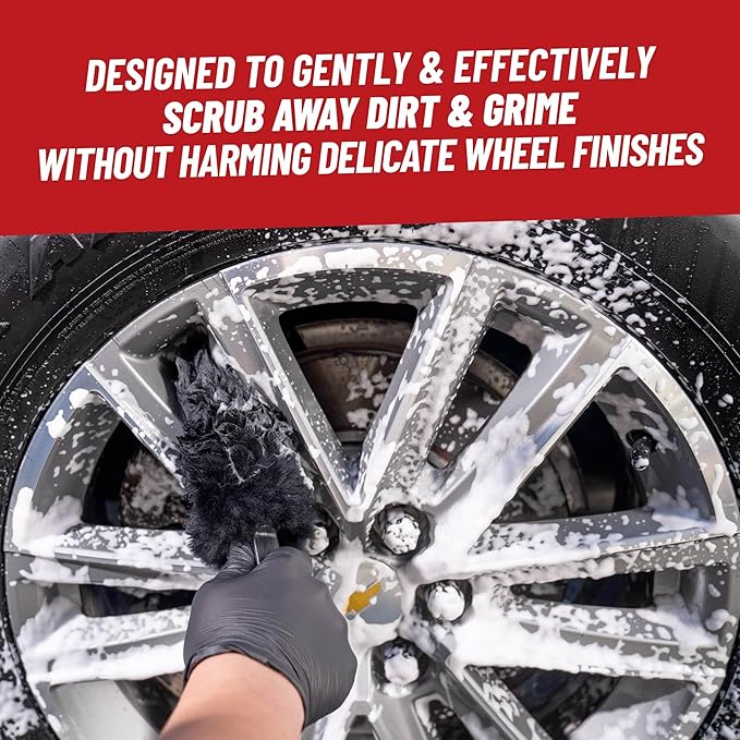 Chemical Guys Gerbil Wheel and Rim Cleaning Brush - Soft Natural Bristle Detailing Tool for Tires, Exhausts & Delicate Surfaces - Wheel Cleaner Brush to Safely Clean Brake Dust, Grime and Dirt, 1 Pack