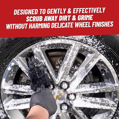 Chemical Guys Gerbil Wheel and Rim Cleaning Brush - Soft Natural Bristle Detailing Tool for Tires, Exhausts & Delicate Surfaces - Wheel Cleaner Brush to Safely Clean Brake Dust, Grime and Dirt, 1 Pack