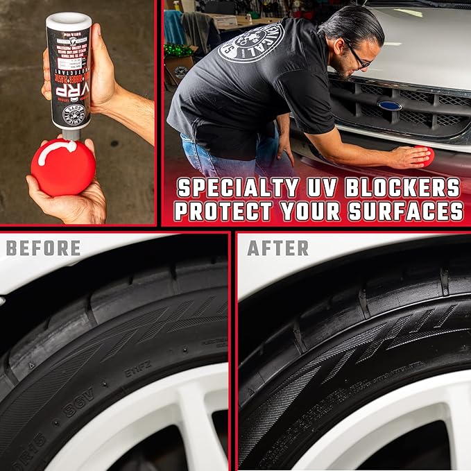 Chemical Guys VRP Vinyl, Rubber, and Plastic Dressing - Tire Dressing, Non-Greasy, Dry-to-the-Touch Shine for Tires, Trim, and More, Safe for Cars, Trucks, SUVs, RVs & More - 128 oz
