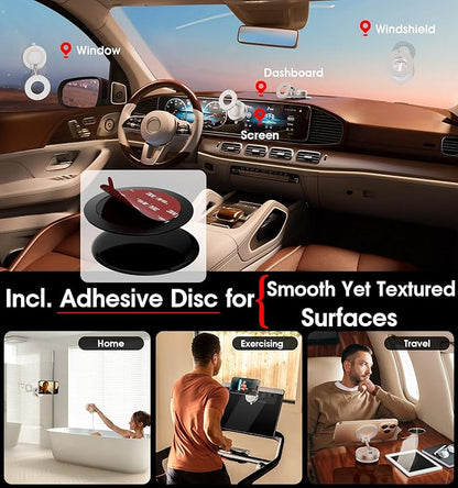 Strong Magnetic Car Phone Holder for MagSafe Ultra Vacuum Suction Cup Phone Mount 360° Cell Phone Holders for Your Car Accessories for iPhone 16 15 14 13 12 Android