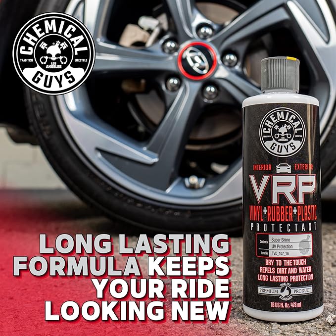 Chemical Guys VRP Vinyl, Rubber, and Plastic Dressing - Tire Dressing, Non-Greasy, Dry-to-the-Touch Shine for Tires, Trim, and More, Safe for Cars, Trucks, SUVs, RVs & More - 128 oz