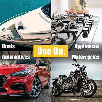 Flitz Car Buffing and Care Kit (Medium) - USA-Made Polishers and Buffers Set – Includes 2lbs Paste, 16oz Sealant, 5" BuffBall, 4 Microfiber Cloths, Removes Rust & Restores Shine