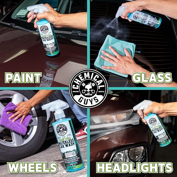 Chemical Guys Swift Wipe Sprayable Waterless Car Wash Spray - Spray and Wipe to Safely Clean and Shine Cars, Trucks, Motorcycles, RV & More, High Lubrication Formula, 128 oz