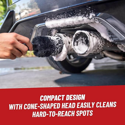 Chemical Guys Gerbil Wheel and Rim Cleaning Brush - Soft Natural Bristle Detailing Tool for Tires, Exhausts & Delicate Surfaces - Wheel Cleaner Brush to Safely Clean Brake Dust, Grime and Dirt, 1 Pack