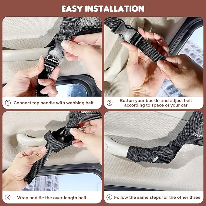 Kaskawise Upgrade Car Ceiling Cargo Net Pocket,31.5"x21.6" Double-Layer Car Roof Storage Organizer,Overhead Net for Truck,SUV & Van Camping,Travel Road Trips,Van Life Essentials