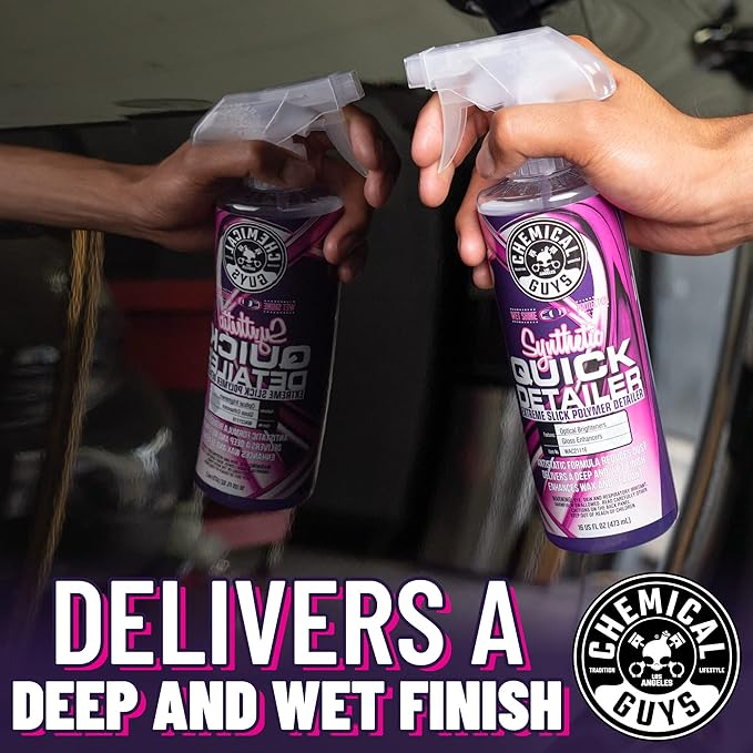 Chemical Guys WAC21116 Synthetic Quick Detailer, Safe for Cars, Trucks, SUVs, Motorcycles, RVs & More, 16 fl oz (Pack of 2)
