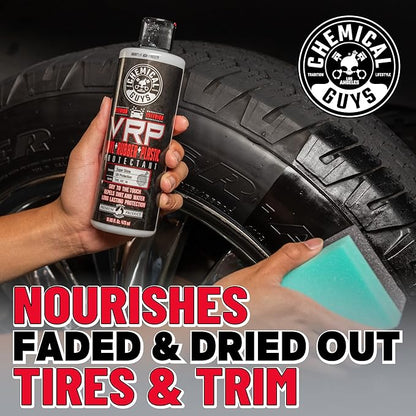 Chemical Guys VRP Vinyl, Rubber, and Plastic Dressing - Tire Dressing, Non-Greasy, Dry-to-the-Touch Shine for Tires, Trim, and More, Safe for Cars, Trucks, SUVs, RVs & More - 128 oz