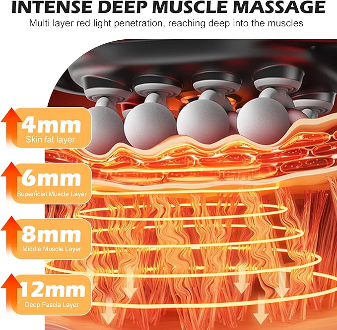 PakaLife 16-Drive 8-Head Massage Gun Set，Professional Massage Gun Deep Tissue with Cupping Kit for Massage Therapy, Back Massager for Pain Relief Deep Tissue, Portable Muscle Massager Gun (Black)