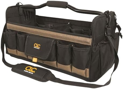 Custom Leathercraft WORK GEAR 1579 20 Inch, Open Top, Soft Sided Tool Box, 27 Pockets by CustomLeatherCraft