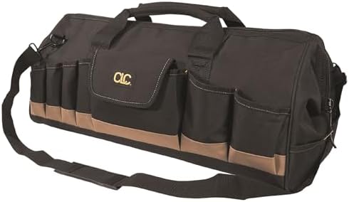 CLC Custom Leathercraft 1164 24 In. Megamouth Tote Bag, 32 Pocket by CustomLeatherCraft