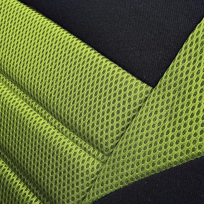 FH Group Automotive Car Seat Covers Rear Set Premium 3D Air Mesh Seat Covers, Airbag Compatible and Split Bench Cover Universal Fit Interior Accessories for Cars Trucks and SUVs - Green