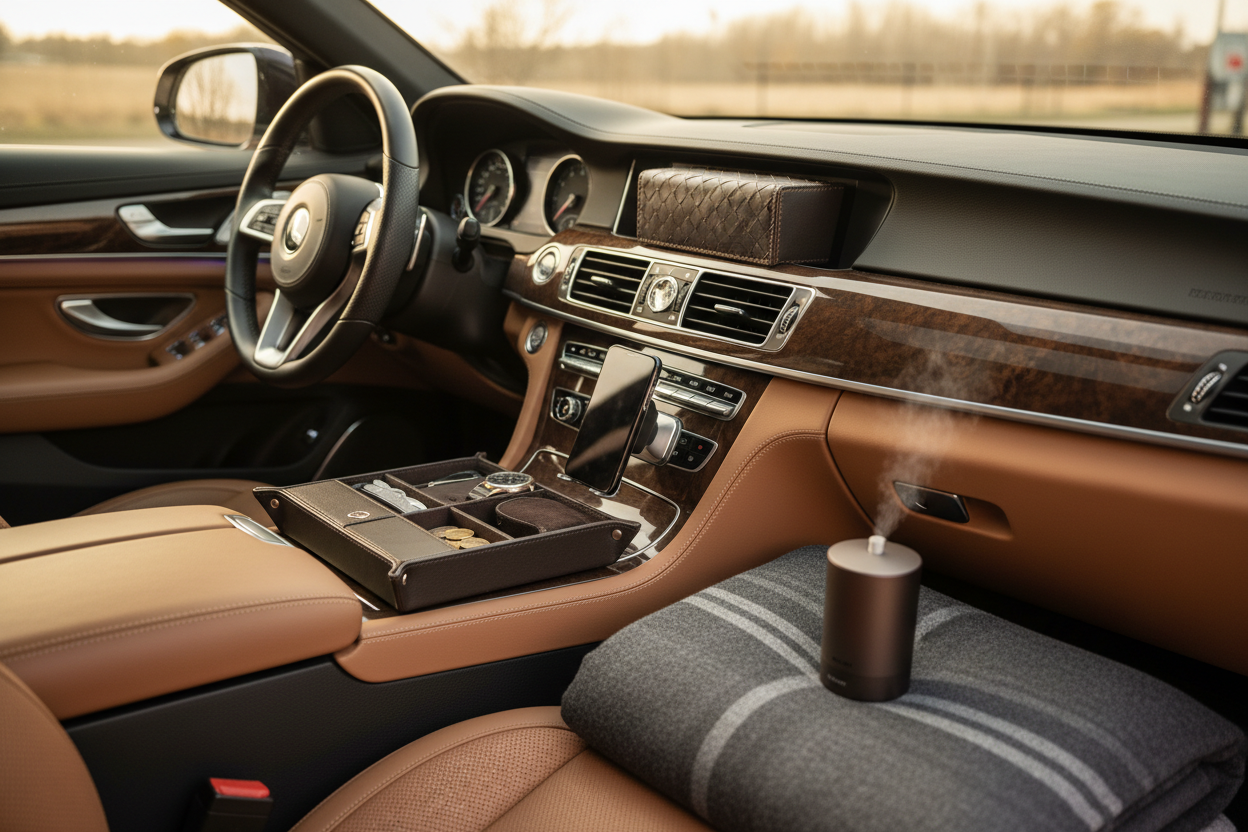 At DriveStyle, we believe that your car deserves more than just functionality—it deserves style, comfort, and thoughtful details. Founded with a passion for design and practicality, DriveStyle offers high-quality car accessories that enhance every drive, making it safer, more organized, and effortlessly elegant. (make it real photo)