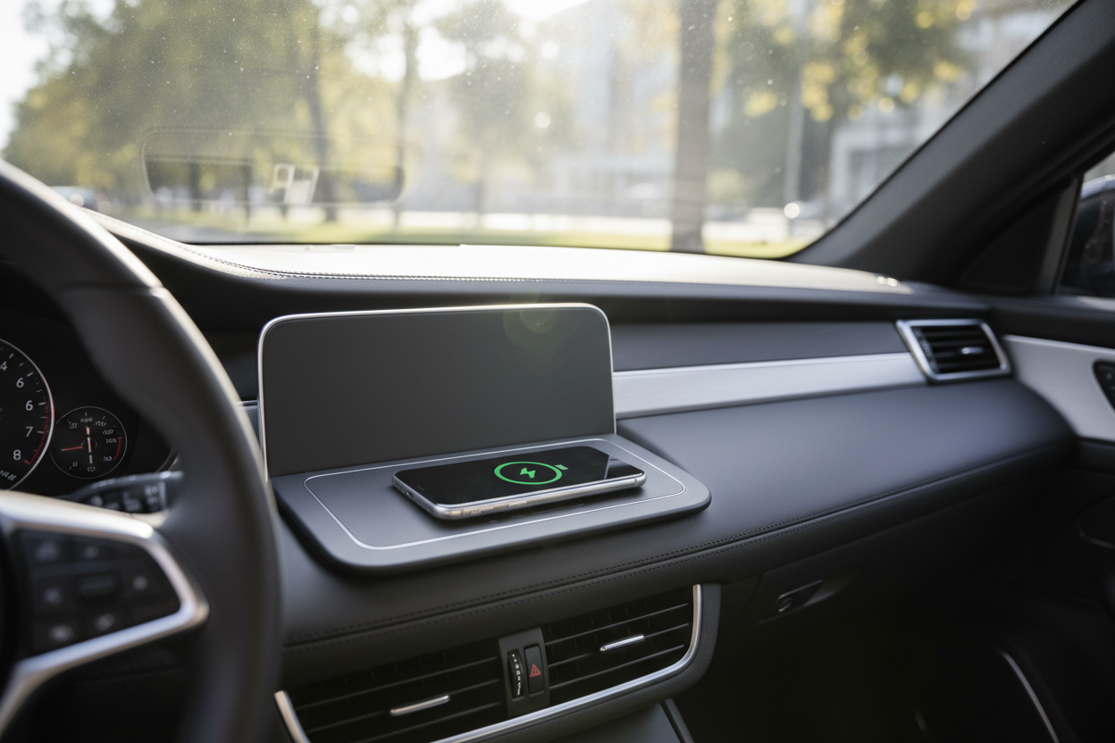 Olivia W., Illinois
"The Wireless Charging Dock is subtle yet sophisticated. It blends perfectly with my dashboard and charges my phone quickly. DriveStyle products really balance elegance and usability effortlessly." (make it real photo0
